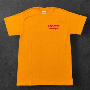 Vintage Stedman WNWN FM Country 98 Radio Promo T-Shirt L Yellow Single Stitch